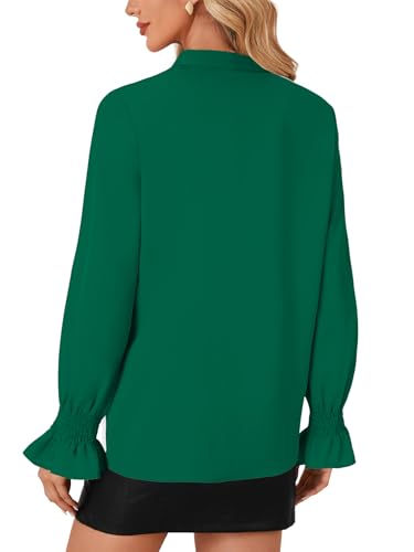 Image of LYANER Women's Bow Tie Neck Business Work Blouse