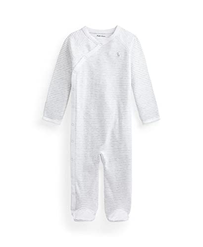 Image of Polo Ralph Lauren Baby Boys Girls Gender Neutral Striped Interlock Coveralls ( 6 Months )