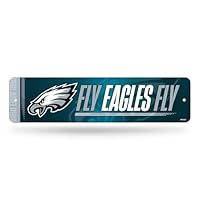 Rico Industries NFL Football Philadelphia Eagles Metall-Straßenschild, 10,2 x 38,1 cm, Heimdekoration, Schlafzimmer, Büro, Männerhöhle