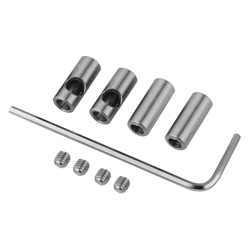 Pothyes Stainless Steel 3.17mm Change to 5mm Motor Shaft Coupling Coupler Transmission Connector Sleeve Adapter for RC Boat Car Airplane 3650 540 550 Pinion Gears