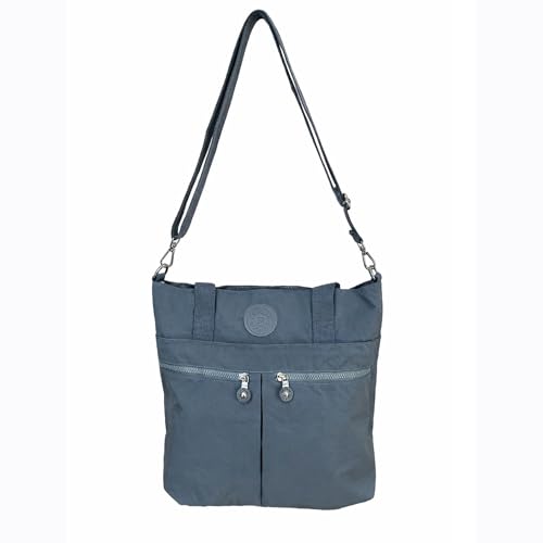 Image of CHIBAO Polyester Dual Handles Tote Bag for Women & Men | Large Capacity Multipurpose Shoulder Bag | Stylish Everyday Office, College, Travel & Shopping Handbag with Multiple Pockets Black