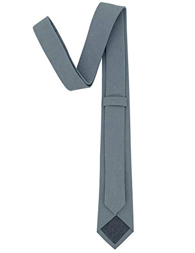 Image of Kebocis Mens Solid Color Cotton Necktie for Men