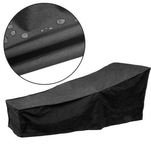 Housse de protection imperméable extérieure pour transat noir