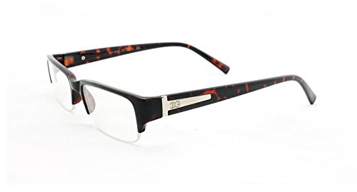 Newbee Fashion - "Aliz" Unisex Clear Lens Sleek Half Frame Slim Temple Fashion Glasses