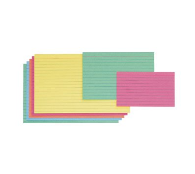 SJ PAPERColored Index Cards, 3"x5", 250/PK