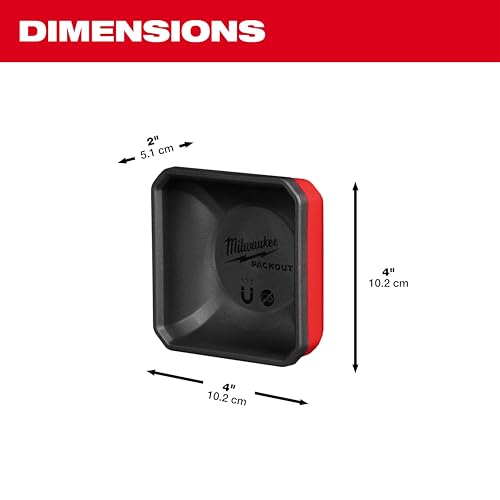 Milwaukee Electric - PACKOUT. Magnetic BIN, Red/Black, 2.13 L x 4.29 W x 4.29 H - Image 4
