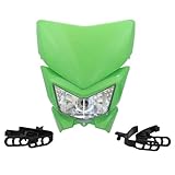Motorcycle Headlight For Kawasaki For KLX 250 450 For KMX 125 110 125 140 300 650 Motorcycle Headlight Assembly Motorcycle Headlamp(Green)