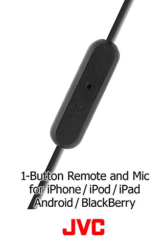 Jvc Lightweight Flat Foldable On Ear Colorful Lightweight Foldable Headband With Mic, Black (Hasr185B) #TOP4