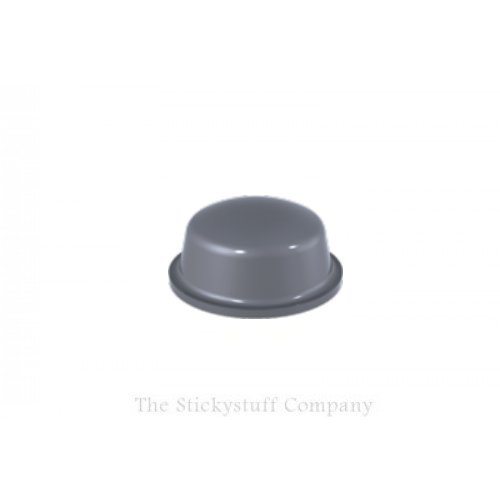 Grey Self Adhesive Polyurethane Bumper Stops Feet Bumpons 11.1mm x 5mm Domed (Pack of 10)