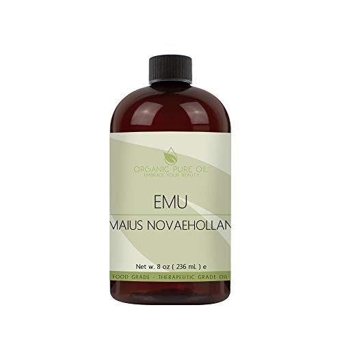 organic pure oil Australian Emu Oil 7 Times Refined 8 oz – 100% Pure Natural Organic Premium Pharmaceutical Top Grade A for Hair Face Body Pain Relief Joint Pain Muscle Hair Growth Nail Cuticles