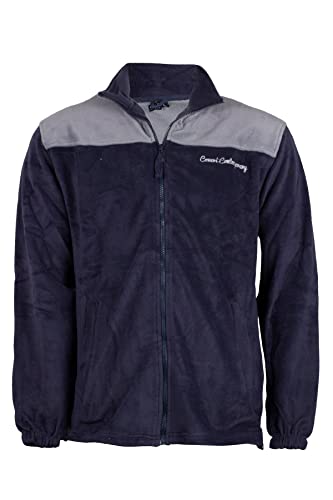 COVERI COLLECTION Sweat en polaire Full Zip pour homme Bicolore Bleu et gris - Bleu - Large Cover