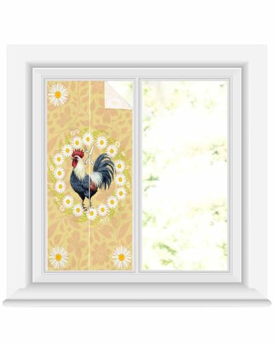 lámina adhesiva para ventana con diseño floral 17.7x39.3 pulgadas miniatura 2