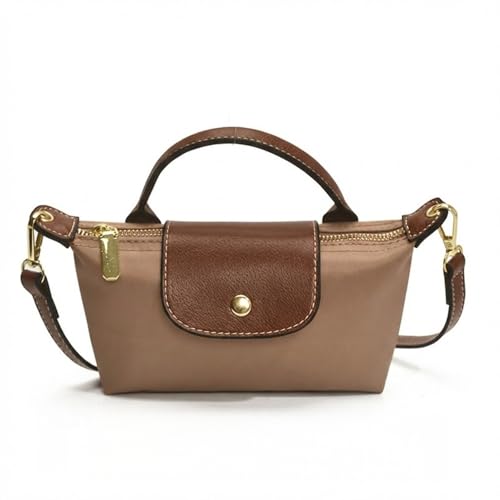 Mini bolso bandolera de nailon para mujer, pequeño bolso de mano con asa superior y correa ajustable para el hombro, bolsa casual con cierre de cremallera miniatura 1