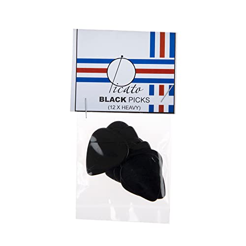Picato Lot de 12 médiators lourds Noir - Les Beatles, Paul McCartney, John Lennon, RIngo Starr, George Harrison Picato Lot de 12 médiators lourds Noir