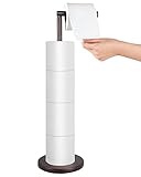 Toilet Paper Holder Stand, Free Standing Toilet Paper Holder for Jumbo Mega, Oil Rubbed Bronze Toile