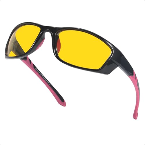 Myiaur Night Vision Driving Glasses for Women, Sport Polarized Glasses Anti-Glare and Enhance Vision at Nighttime 8140