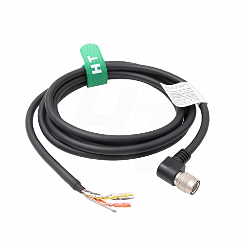 HangTon Right Angle Hirose 12 Pin Female to Flying Leads Cable for Sony DXC XC Basler Aviator Pilot Scout, Allied AVT GigE Camera (3) - Image 2