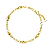 CHOW SANG SANG Dazzling Mirror Gold 999 24K Solid Gold Sleek Facet Geometric Bracelet for Women 18cm 95477B Price-by-Weight Approx. 4.1g Gold