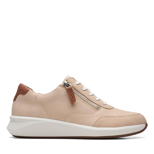 Clarks Sneaker Donna Un Rio Zip, Beige Sabbia Chiaro, 40 EU