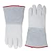 QANYEGN 1 Pair 36cm Antifreeze Gloves, Cryogenic Protective Gloves, Thickened Cowhide Low Temperature Protective Gloves for Liquid Nitrogen Dry Ice Handling