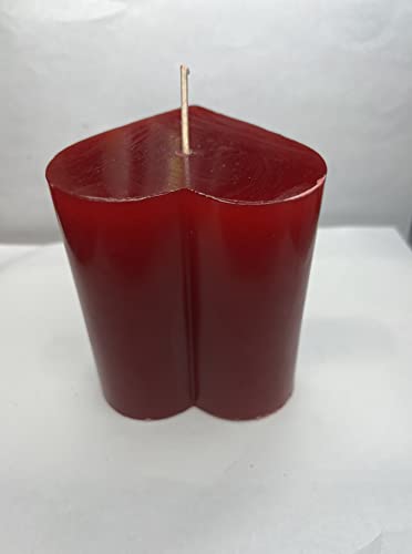 Valentine's Day Red Heart Pillar Candle #TOP2