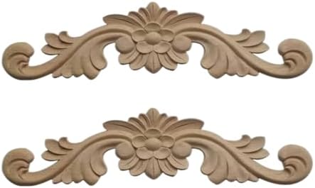 2Pcs Decorative Wood Appliques, Wooden O…