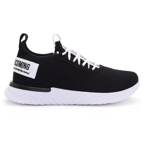 Tênis Masculino Esportivo Para Academia de Caminhada Original Leve Confortável + Relogio (Preto/Bran