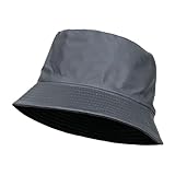 qilzo cappello da pioggia impermeabile pieghevole cappello da pescatore per uomo e donna con fodera interna ideale per l'escursionismo, gli sport all'aria aperta (grigio)