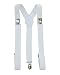 Mens / Womens One Size Suspenders Adjustable - (Various Neon Colors), White