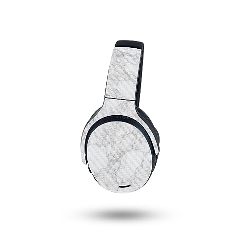 Image of MightySkins Carbon Fiber Skin Compatible with Skullcandy Crusher ANC 2 - Frost Marble | Protective, Durable Textured Carbon Fiber Finish | Easy to Apply