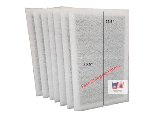 Fast-Shipped-Filters 7 Pack compatible with 28x30 Dynamic electronic air cleaner replacement polarized filter pads refill White