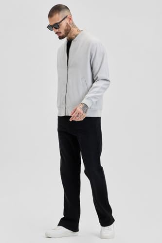 Image of SNITCH Mens Textured Relaxed Fit Jacket