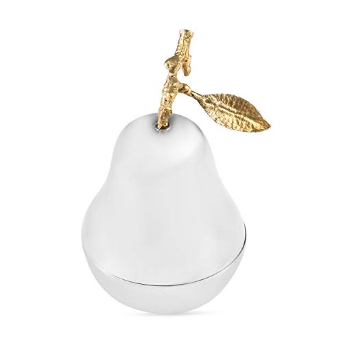 Shop LC Metallic Silver Pear Filled with Vanilla Wax Therapy Scented Candle for Home Decor for Women