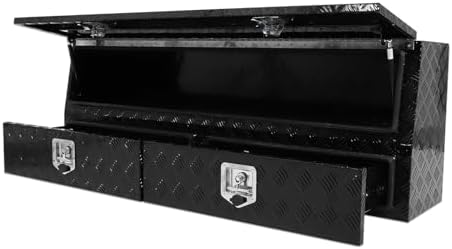 72 Inch Contractor Top Side Boxes with Two Lower Drawers Aluminum...