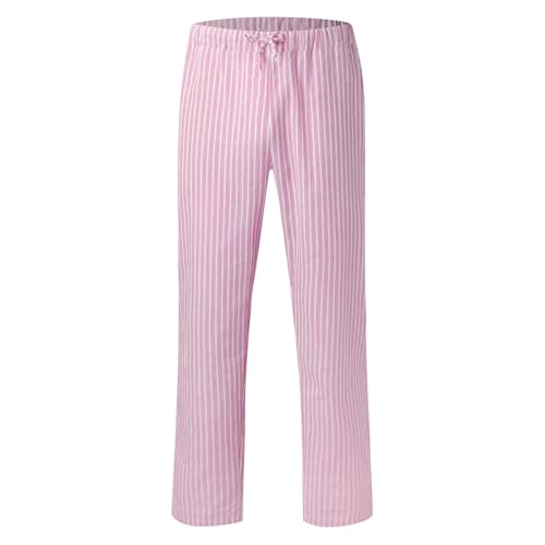 Women Drawstring Striped Pants Loose Wide Leg Trousers Casual Elastic High Waisted Work Pants Comfy Lounge Pants with Pockets4