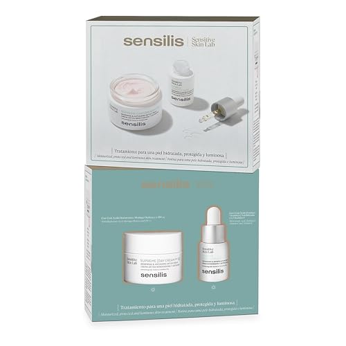 Sensilis - Pack Supreme, Incluye Crema de Día Supreme SPF15 50 ml y Sérum Booster FeCe 15 ml, Hidratan y Mejoran la Elasticidad de la Piel, Reducen Arrugas y Aportan Luminosidad