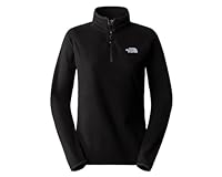 THE NORTH FACE Women's 100 Glacier ¼ Zip Fleece Sweatshirt, TNF Black, X-Small