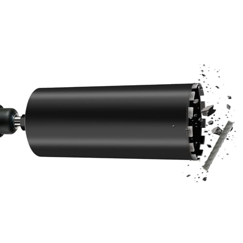 L460 mm Foret Diamant pour Carotteuse, 1 ¼ UNC, Ø 108 mm avec Turbo, 2200 rpm - Foret à Carotte à sec et Humide, Couronne de Forage Diamantée pour Béton, Maçonnerie, Pierre, Granit