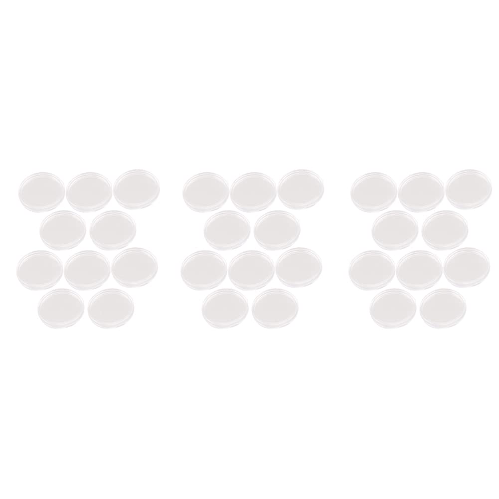Hndhbfgrt 30 Pcs Small Round Transparent Plastic Coin Capsules Box 30mm