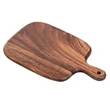 Tagliere in Legno di Noce, Taglieri da Cucina con Manico/Foro per Appendere, Tagliere Rettangolare per Esporre Pane, Verdure, Frutta, Carne, Formaggio e Pizza