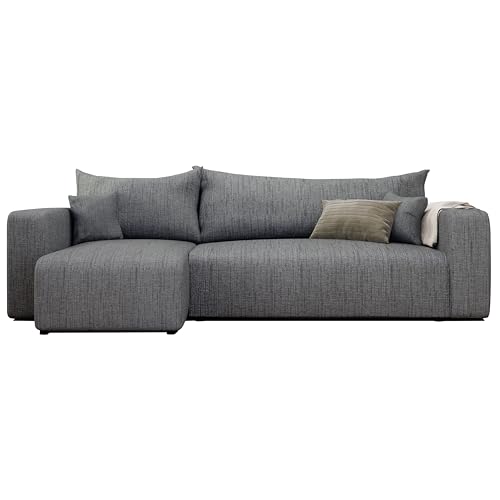 GREKPOL Sofa mit Schlaffunktion 145x248 Sofa 3 Sitzer - Ecksofa mit Schlaffunktion und Bettkasten - Schlafsofa mit Bettkasten - Wohnzimmer Couch