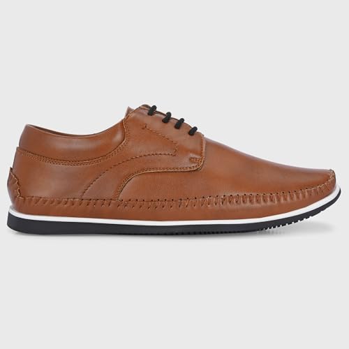 Image of Centrino Men's Casual Shoes |Stylish Lace-Up Design | Soft Cushioned Insole for Comfort | Lightweight & Breathable |Oxfords Walking, Office Comfortable Shoe |Classy Sneakers with Extra Comfort (7631)