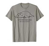 Overthinking and Also Hungry | Funny Cat Cute Lazy Kitty T-Shirt