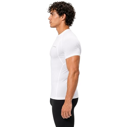 Image of DEVOPS 3 Pack Men's Athletic Short Sleeve Compression Shirts