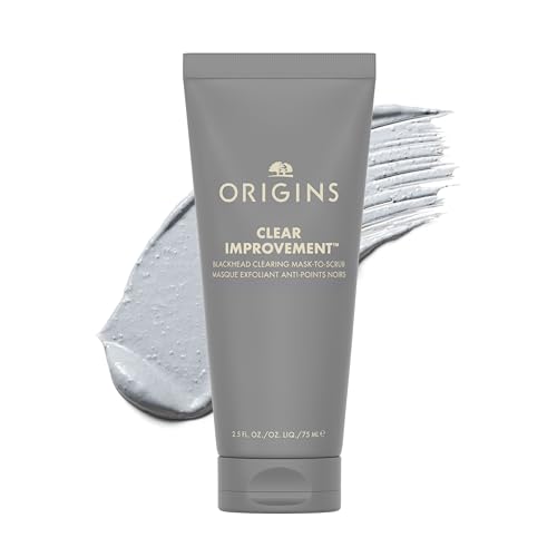 Origins Clear Improvement Blackhead Clearing Face Mask & Scrub | Reduziert Mitesser | Mit Salicylsäure und Bambuskohle, 75 ml