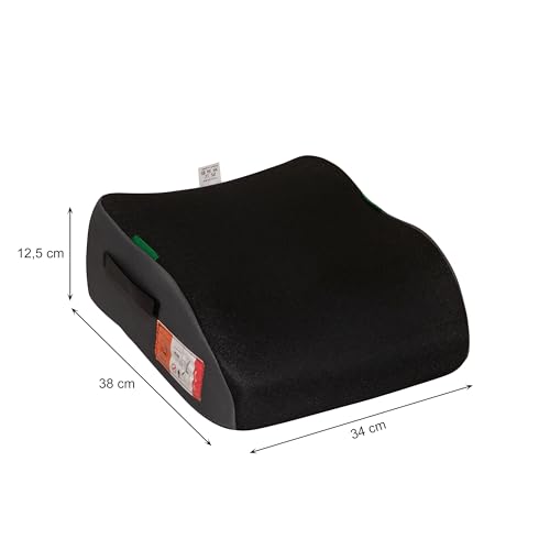 UNITED KIDS Autokindersitz Safari Gruppe II/III EU Norm ECE R129 Sitzerhöhung für Kinder von 135-150cm, Farbe:schwarz-grau