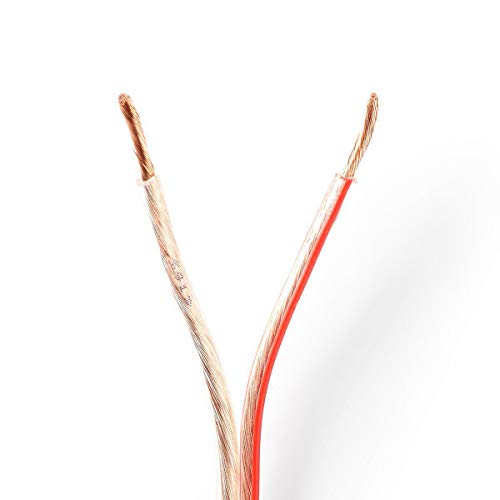 NEDIS - Lautsprecherkabel - 2x 2.50 mm² - CCA - 100 m - rund - Eingewickelt - PVC - Transparent