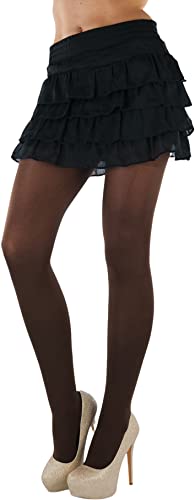 Image of ToBeInStyle Women's Nylon Solid Opaque Pantyhose Tights
