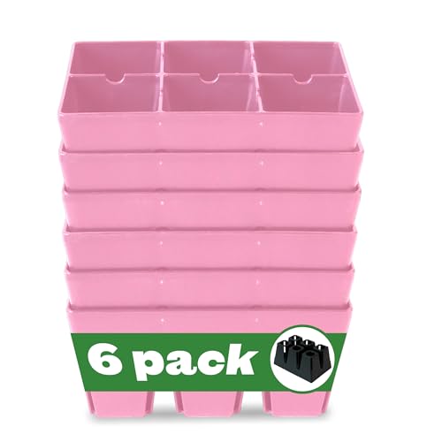 Epic Gardening 6-Cell Pink Seed Starter Tray