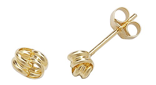 Boucles d'oreilles or 375/1000 puces de 4mm x 4mm WJS1829 pour femme